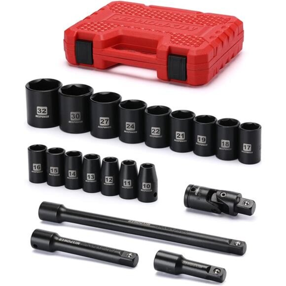 Drive Shallow Impact Socket Set Metric Size 10mm-32mm - Picture 1 of 8